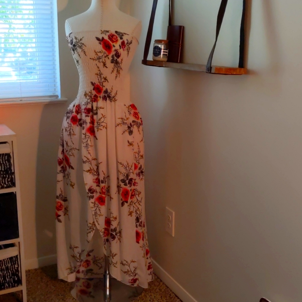 Beautiful Floral Strapless Dress
